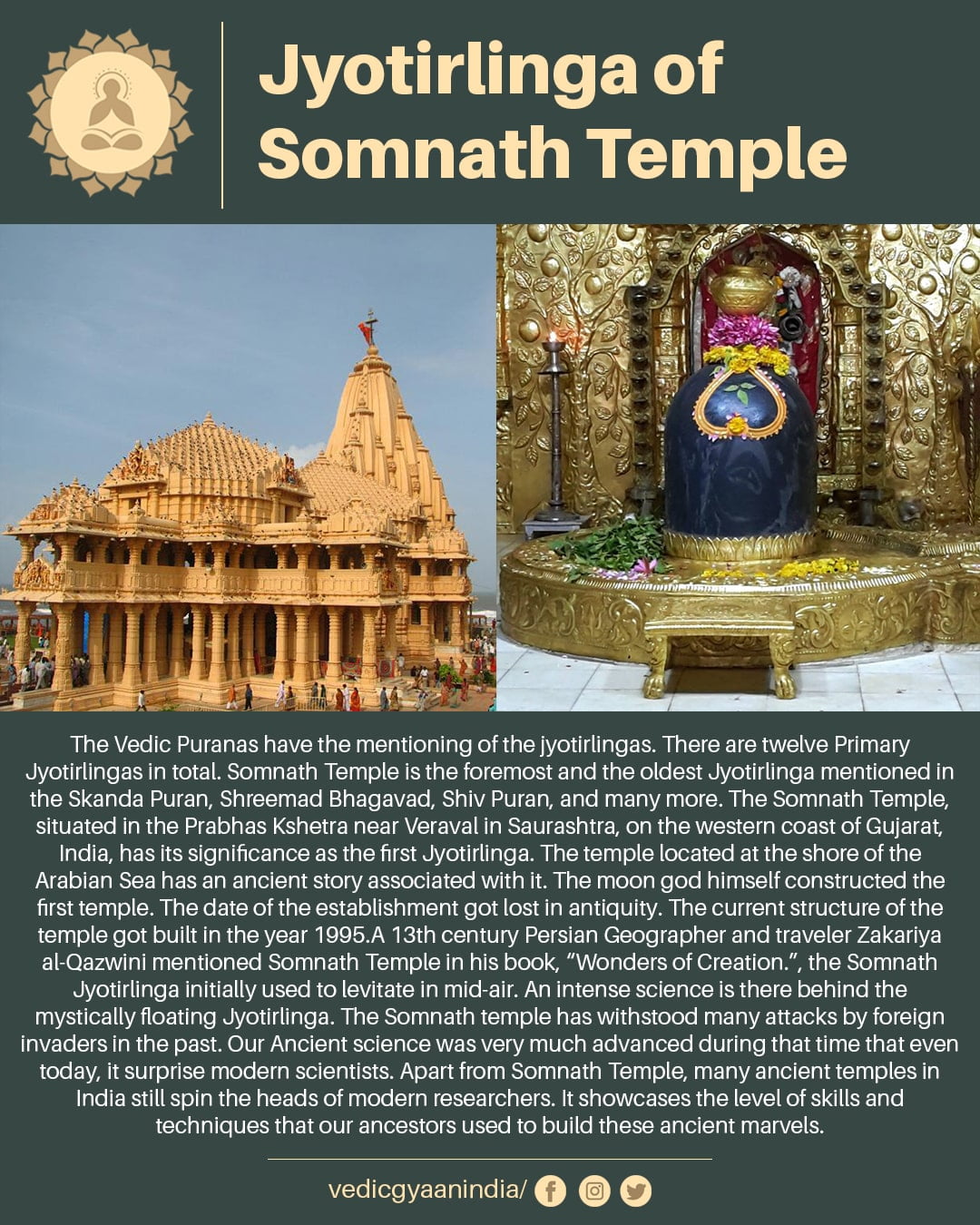 Somnath Temple: Levitating Jyotirlinga of Somnath Temple